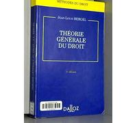 Theorie Generale Du Droit. 3eme Edition 1999