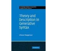 Theory And Description In Generative Syntax