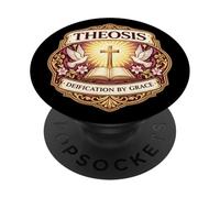Theosis Deification by Grace Christian Jésus Christ Church PopSockets PopGrip Adhésif