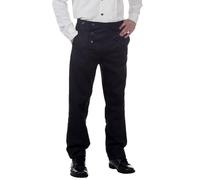 ThePirateDressing Steampunk Victorian Costume Architect Pants Trousers -Black (Small)