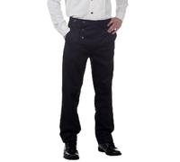 ThePirateDressing Steampunk Victorian Costume Architect Pants Trousers -Black (Small)
