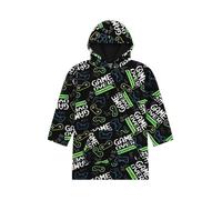 ThePyjamaFactory Game Over Sweat à capuche en polaire de luxe entièrement doublé pour garçons, couverture polaire surdimensionnée pour enfants, noir, Noir , One Size