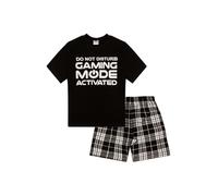 ThePyjamaFactory Garçon Do Not Disturb Gaming Mode Activated Court en Coton Pyjamas (15-16 Ans)