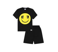 ThePyjamaFactory Garçon Happy Face Écouteurs Court en Coton Pyjamas (11-12 Ans)
