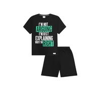 ThePyjamaFactory Garçon I'm Not Arguing I'm Just Explaining Why I'm Right Court en Coton Vert Pyjamas (14-15 Ans)