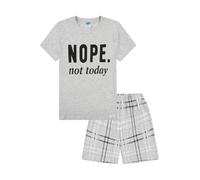 ThePyjamaFactory Nope Not Today Courte Ensemble Pyjama pour Filles PJ's pour Enfants (14-15 Ans)