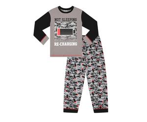ThePyjamaFactory Not Sleeping Recharging Long en Coton Pyjamas pour garçon (11-12 Ans)