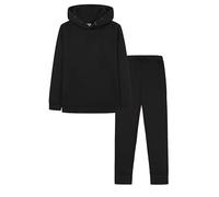 ThePyjamaFactory Survêtement à capuche et pantalon de jogging pour filles de 5 à 13 ans, Noir , 6-7 ans