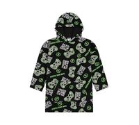 ThePyjamaFactory Sweat à capuche en polaire de luxe entièrement doublé avec inscription « I Paused My Game To Be Here » pour garçons, couverture polaire surdimensionnée pour enfants, noir, Noir , One