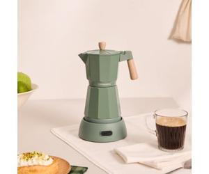 THERA MOKA ELECTRIC - Cafetière Italienne Électrique Avec Fonction De Maintien Au Chaud Sauge