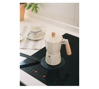 THERA MOKA RETRO - Cafetière italienne 6 tasses - Blanc cassé Blanc