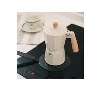 CREATE Cafetière italienne THERA MOKA RETRO – 9 tasses, aluminium, adaptateur induction Blanc cassé