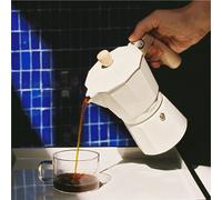CREATE Cafetière italienne THERA MOKA RETRO Aluminium 9 tasses 450 ml Blanc cassé