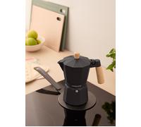 THERA MOKA RETRO - Cafetière Italienne Noir & 6 Tasses / 350ml & Avec Adaptateur Pour Induction
