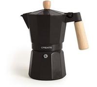 CREATE Cafetière italienne THERA MOKA RETRO – 9 tasses (450 ml), aluminium, noir