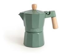 CREATE Cafetière italienne THERA MOKA RETRO aluminium 6 tasses soupape de sécurité vert sauge