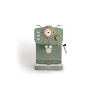 Cafetière Expresso - Thera Retro - 20 Bars - Vert Sauge - Réservoir 1,25L - Compatible Dosettes ESE
