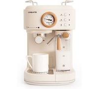 CREATE Machine à café expresso semi-automatique THERA RETRO PRO 20 bars Blanc cassé crème G