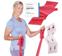 TheraBand Bande de fitness originale - 2,5 m - Bande de résistance pour entraînement complet du corps, force et flexibilité - Idéal pour la physiothérapie, le fitness et le sport - Rouge