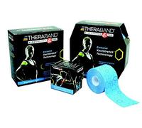 TheraBand® bande de kinésiologie tape, format standard, bleu, bande de taping, ruban de tape