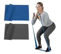 Pack sangles élastiques Thera-Band couleur blue noir résistance forte 1,5 m. x 15 cm.
