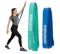 THERABAND High Resistance Bands, Set of 2 Elastic Super Bands for Improving Flexibility, Injury Rehab, & Full Body Workouts, Heavy Duty Stretch Bands for Lifting