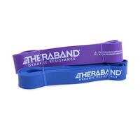 THERABAND Lot de 2 Bandes de Haute résistance élastiques pour améliorer la flexibilité, la rééducation des blessures et Les entraînements complets du Corps, Bandes élastiques très résistantes pour Le