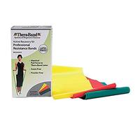 THERABAND Lot de Bandes de résistance, Bande élastique Professionnelle sans Latex pour Exercices du Haut et du Bas du Corps, Musculation, thérapie, Pilates, rééducation, Pack débutant