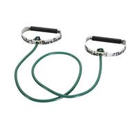 TheraBand Professional Latex Resistance Tubing with Handles For Upper-Body Exercise, Rehab and Conditioning, Hard Handles, 48 Inch, Green, Heavy, Intermediate Level 1