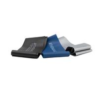 TheraBand Professional Non-Latex Resistance Bands for Rehabilitation, Portable Fitness and Workout, Home Exercise, Blue & Black & Silver, Advanced Set