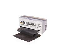 TheraBand Thera-Band Bande de résistance Originale pour la Musculation et la Perte de Poids à la Maison ou Terra Band en Salle de Sport Rouleau de 5,5 m Noir