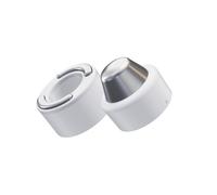 TheraFace PRO | Appareil de Massage et de Soins du Visage 6-EN-1 - Thérapie par Percussion - Microcourant - LED Bleue & Rouge par Therabody (Blanc - Anneaux Chaud et Froid)