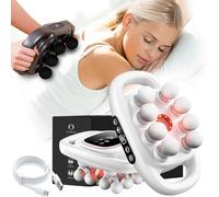 TheraGlow Massager, Lumora Massager - 16 Head Massage Gun Deep Tissue with 30 Levels & 9 Modes for Legs/Arms/Waist/Back/Buttocks, Relieves Tension and Stiffness in 5 Minutes (8White)