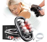 TheraGlow Massager, Lumora Massager - Relieves Tension and Stiffness in 5 Minutes, 16 Head Massage Gun Deep Tissue with 30 Levels & 9 Modes for Legs, Arms, Waist, Back, Buttocks (8Black)