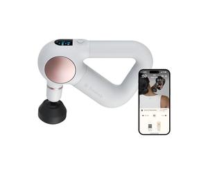 Theragun Sense Percussion Pistolet de massage personnel pour tissus profonds avec routine de respiration préchargée pour soulager le stress, la douleur et les douleurs musculaires-Blanc