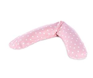Theraline Coussin d'allaitement confortable, rempli de perles fines de sable, avec housse extérieure Big Stars rose, 180 cm