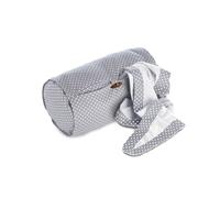Theraline Rouleau d'allaitement Plus 33x20 cm avec protection solaire et visuelle points gris/gris galet