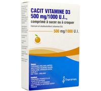 Theramex Cacit Vitamine D3 500mg/1000UI 30 Comprimés À Croquer