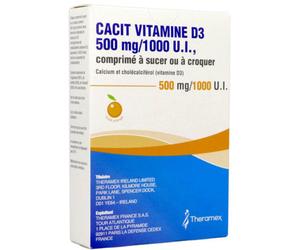 Theramex Cacit Vitamine D3 500mg/1000UI 30 Comprimés À Croquer