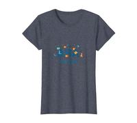 Thérapeute ABA : autonomiser Les Professionnels du Soutien à l'Autisme T-Shirt, Femme, Bleu Chiné, S