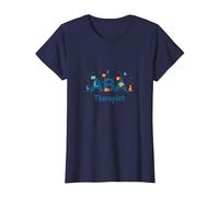 Thérapeute ABA : autonomiser Les Professionnels du Soutien à l'Autisme T-Shirt, Femme, Bleu Marine, S