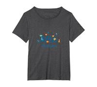 Thérapeute ABA : autonomiser Les Professionnels du Soutien à l'Autisme T-Shirt, Femme Grandes Tailles, Chiné Foncé, 6X