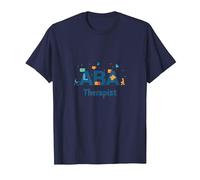Thérapeute ABA : autonomiser Les Professionnels du Soutien à l'Autisme T-Shirt, Homme, Bleu Marine, S