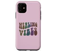 Thérapeute de Bien-être Groovy Healing Vibes Peace Love Therapy Coque pour iPhone 11
