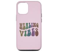 Thérapeute de Bien-être Groovy Healing Vibes Peace Love Therapy Coque pour iPhone 12/12 Pro