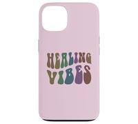 Thérapeute de Bien-être Groovy Healing Vibes Peace Love Therapy Coque pour iPhone 13