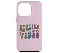 Thérapeute de Bien-être Groovy Healing Vibes Peace Love Therapy Coque pour iPhone 13 Pro