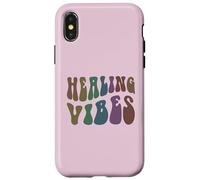 Thérapeute de Bien-être Groovy Healing Vibes Peace Love Therapy Coque pour iPhone X/XS