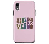 Thérapeute de Bien-être Groovy Healing Vibes Peace Love Therapy Coque pour iPhone XR