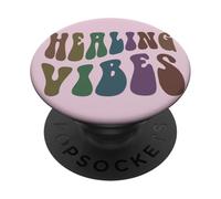 Thérapeute de Bien-être Groovy Healing Vibes Peace Love Therapy PopSockets PopGrip Adhésif